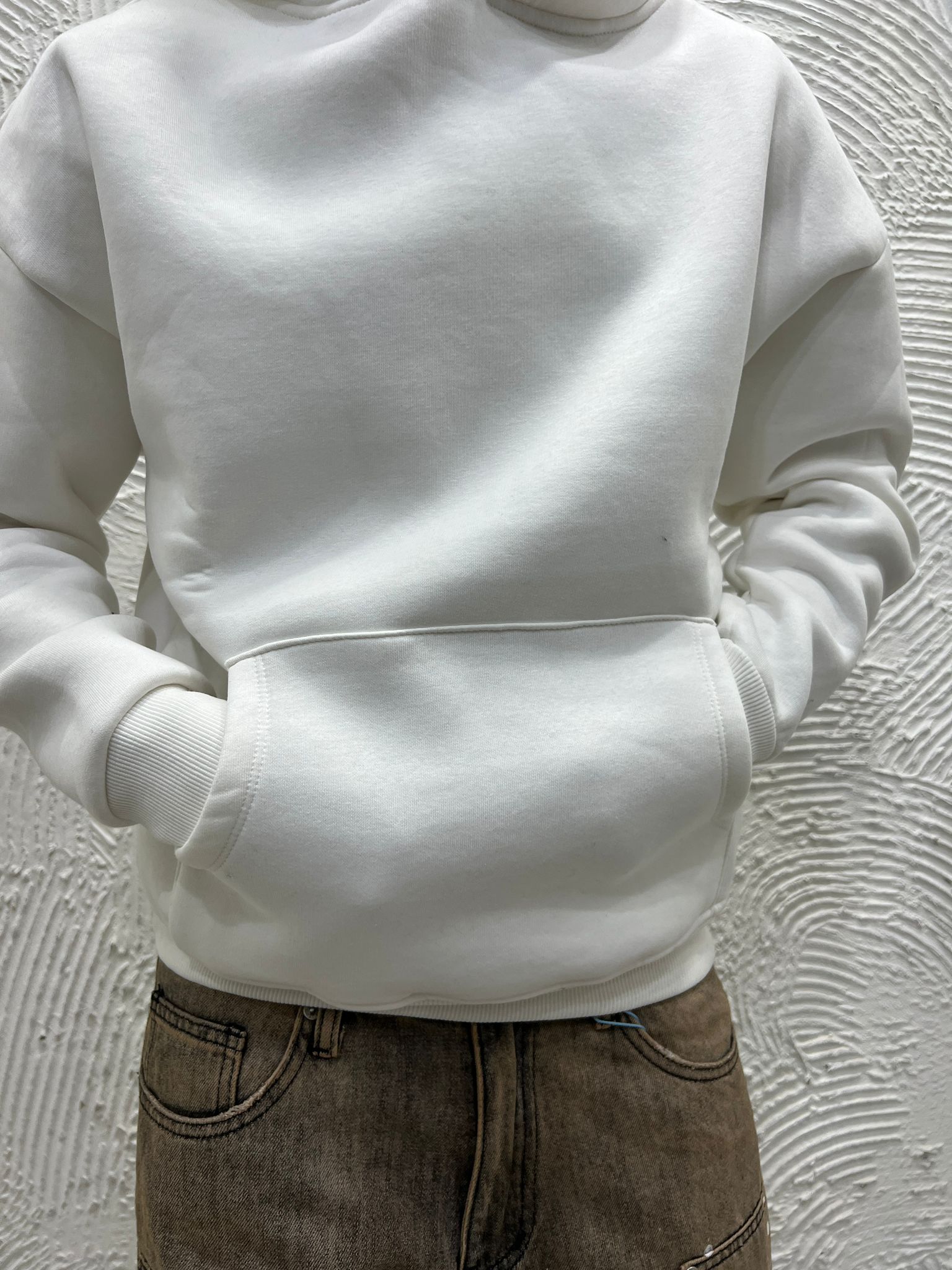 Felpa BoxyFit Cappuccio