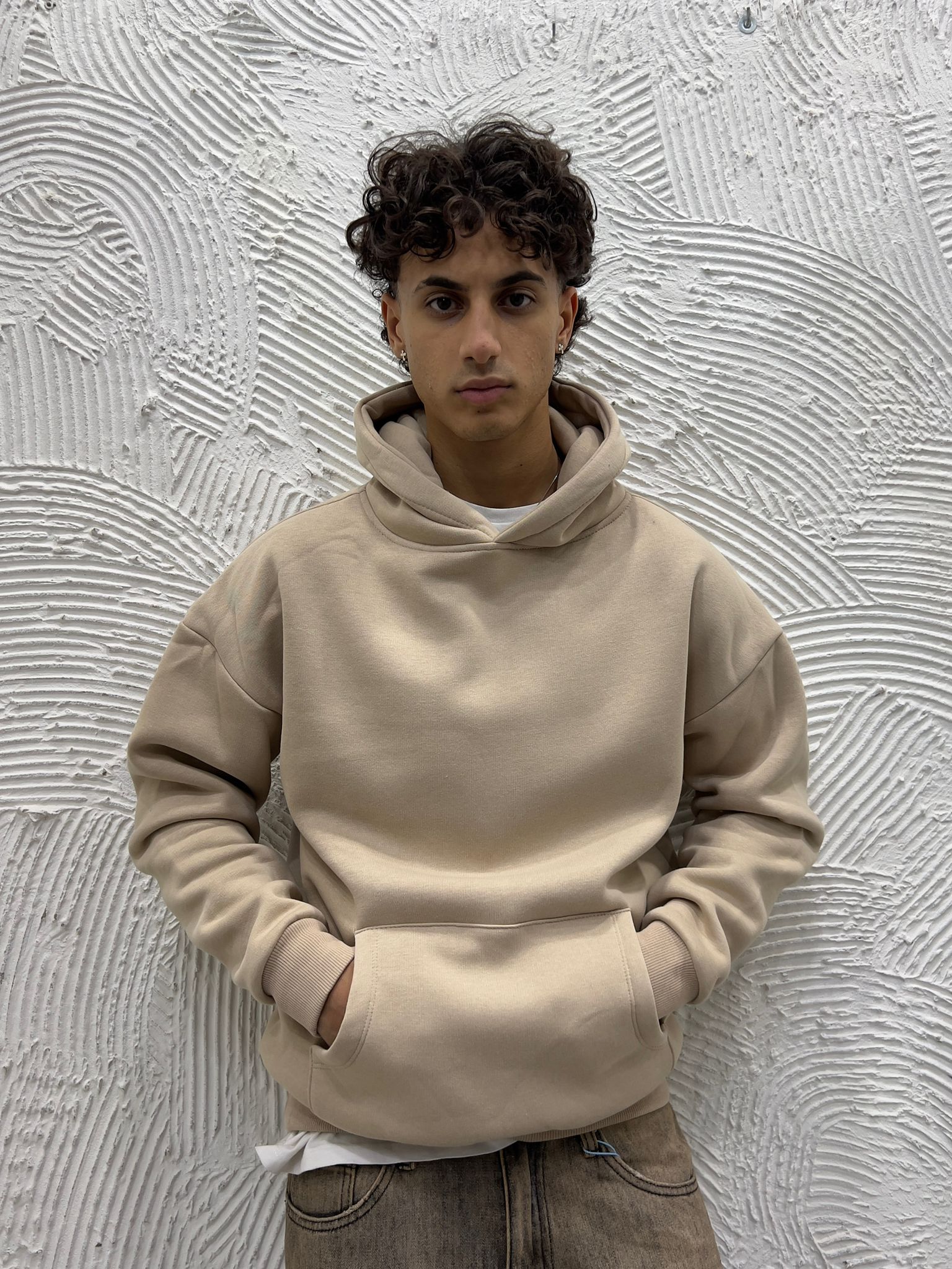 Felpa BoxyFit Cappuccio