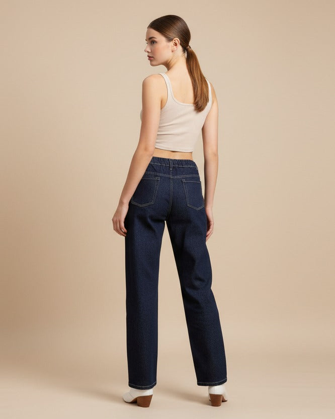 DENIM STRASS PERLATO DARK BLUE