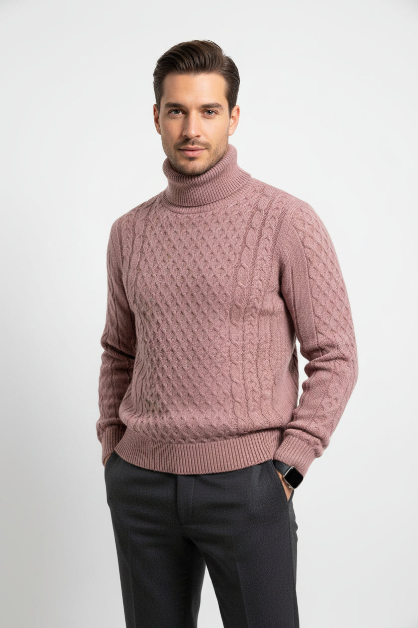 Maglione Collo Alto Intrecciato kslab