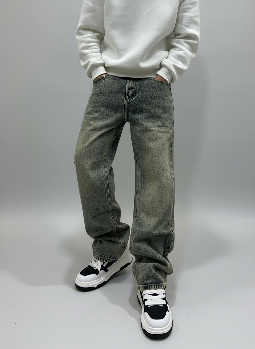 JEANS BAGGY EFFETTO SABBIATO