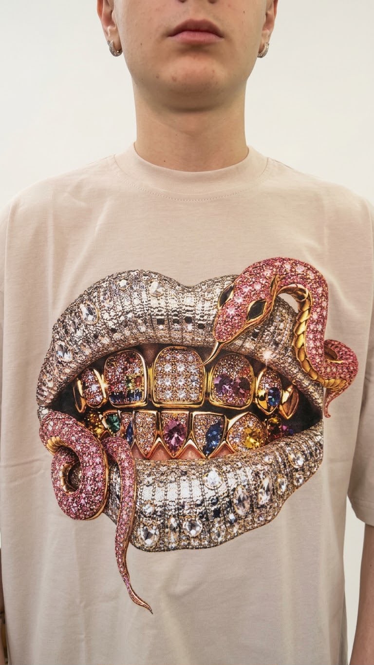 T-SHIRT BOCCA DI SERPENTE