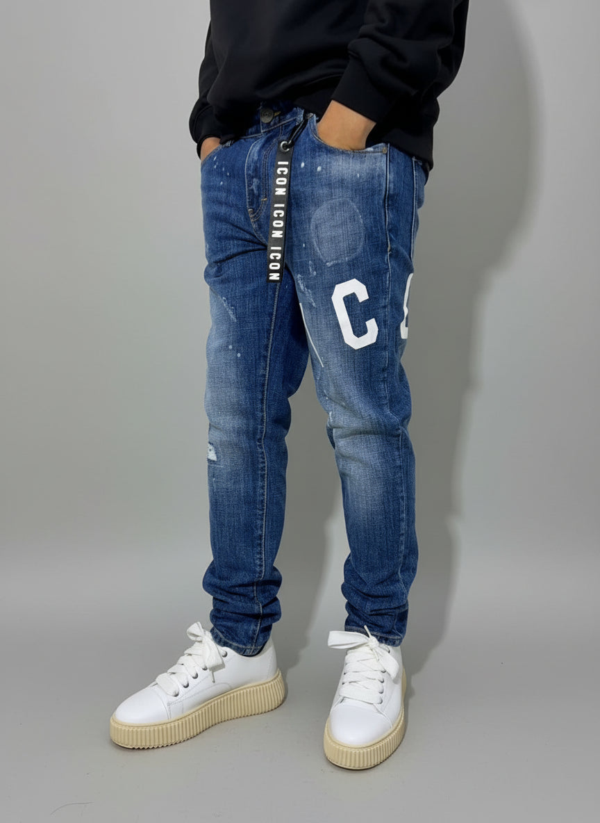 JEANS ICON LOGO FRONTE/RETRO