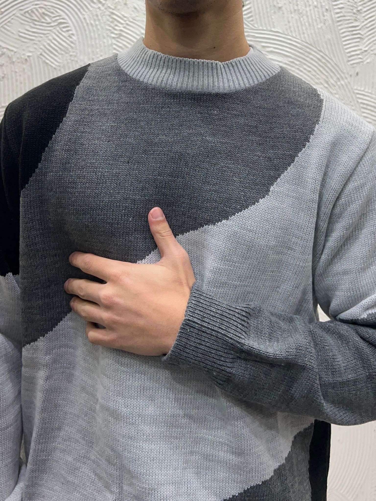 MAGLIONCINO GIROCOLLO TRICOLOR