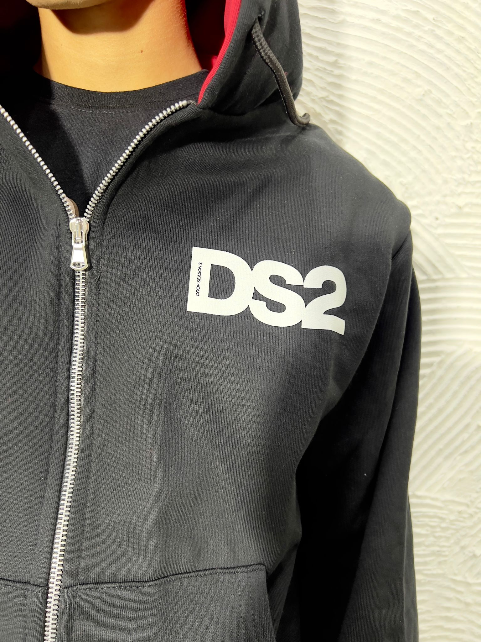 FELPA  DS2 CAPPUCCIO/ZIP