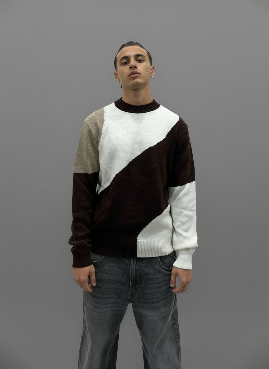 MAGLIONCINO GIROCOLLO TRICOLOR