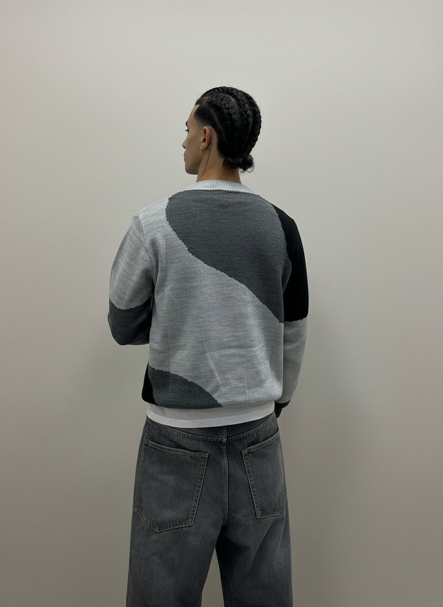 MAGLIONCINO GIROCOLLO TRICOLOR