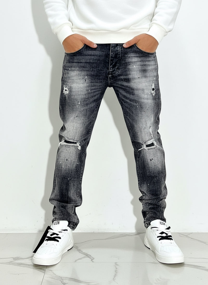 JEANS DS2 LOGO GONFIATO