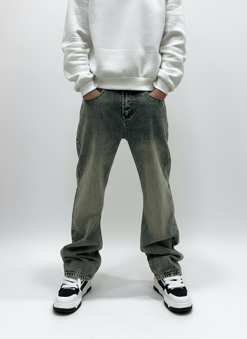 JEANS BAGGY EFFETTO SABBIATO