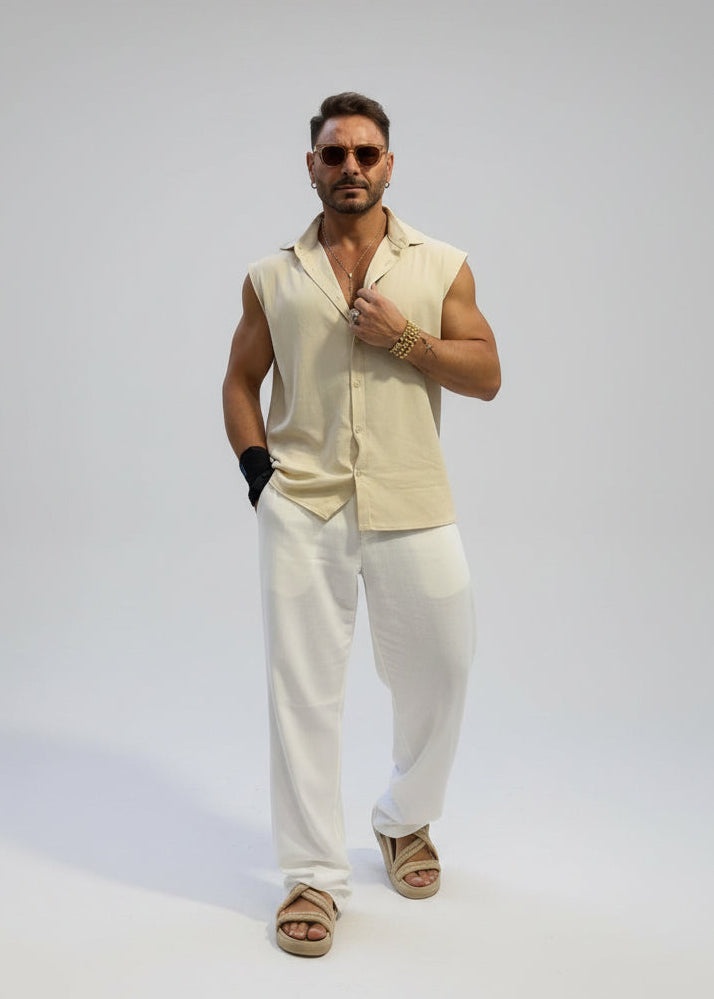 Camicia Smanicata in lino