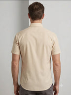 Camicia over crop rigata