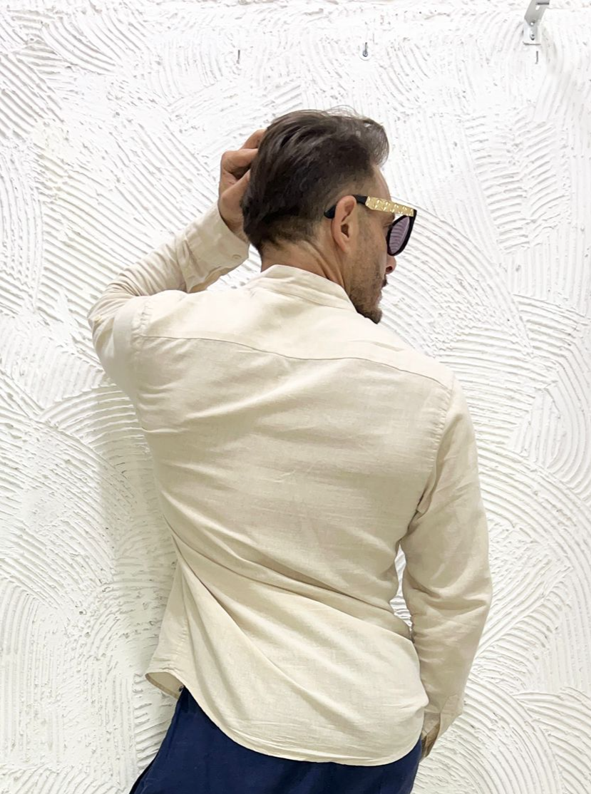 Camicia Lino Collo Coreano  KSLAB